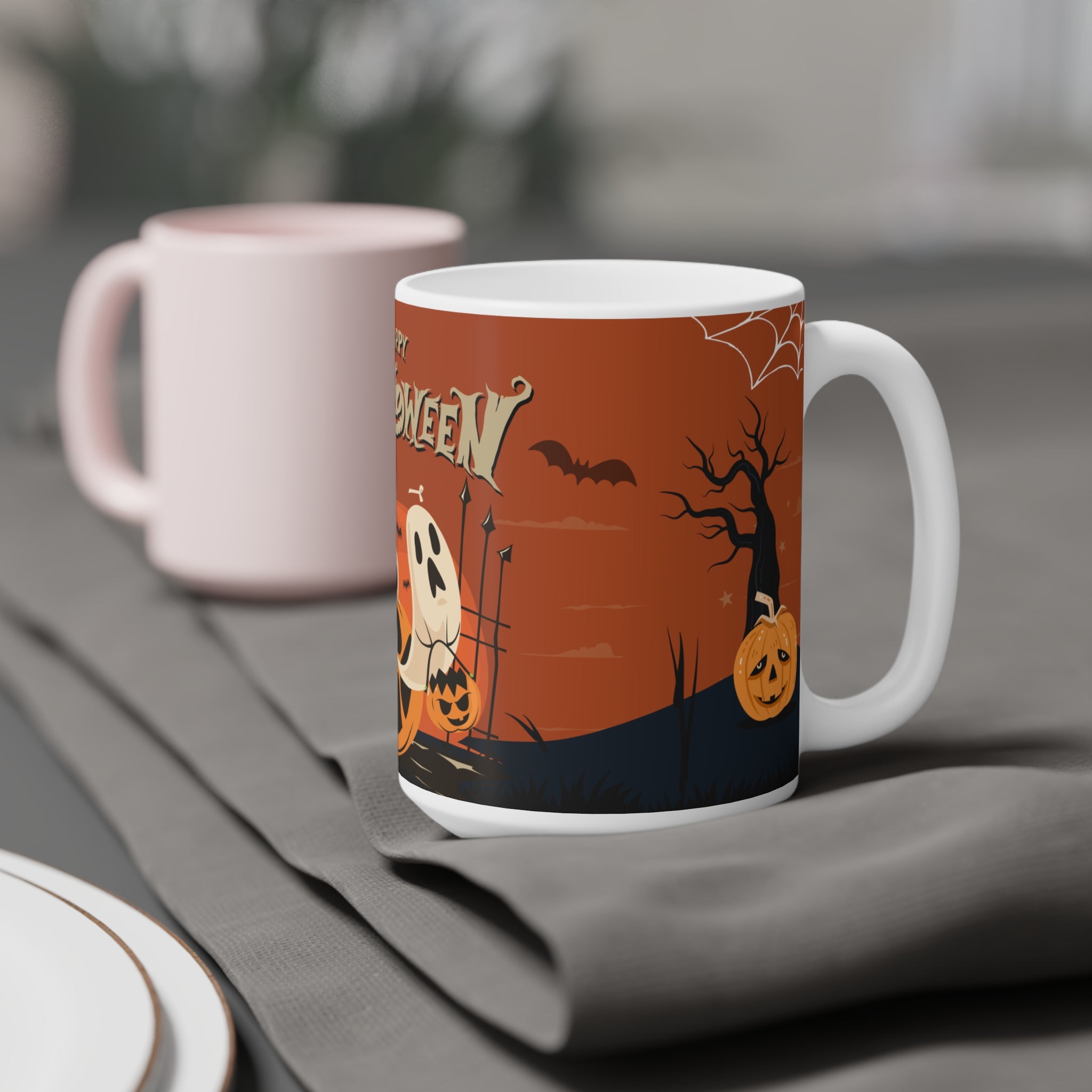 Happy Halloween with Pumpkin | Ceramic Mugs